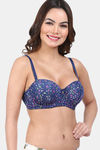 Amour Secret Padded Wired Demi Coverage T-Shirt Bra - Dark Blue — thumbnail 5